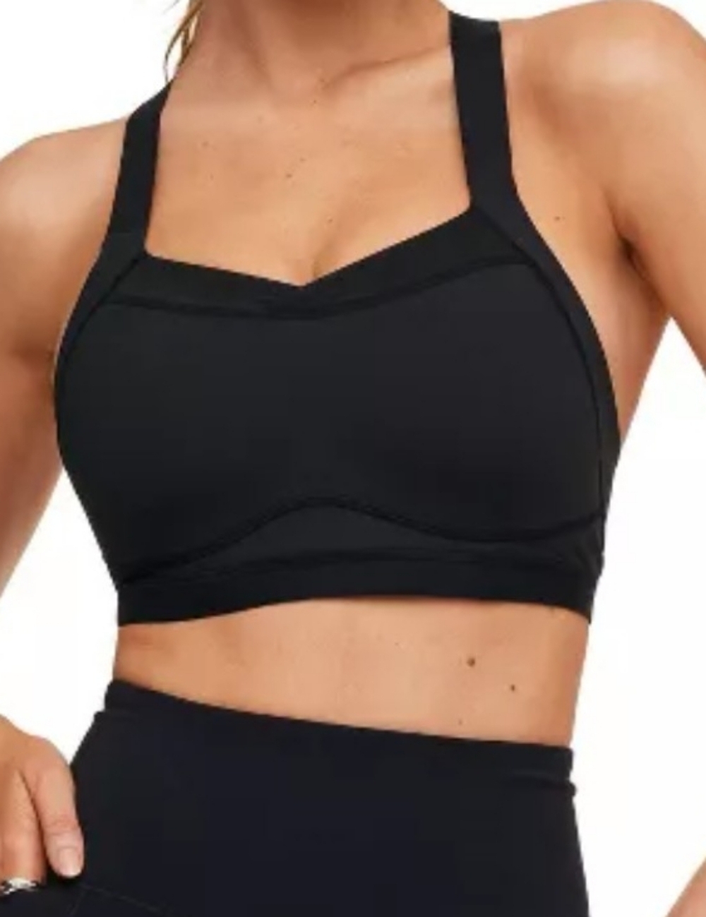 Adore Me Black High-Support Wireless Athletic Sports Bra 34DDD NWT